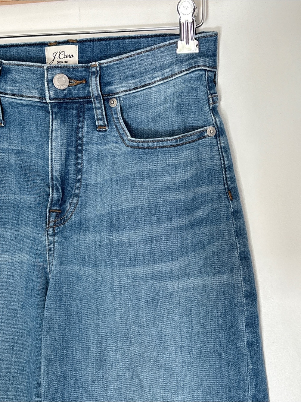J Crew Slim Wide Leg Jeans Size 27 Petite Inseam 23 inches - Picture 6 of 16